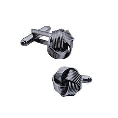 Theodore Twist Knot Gunmetal Plated Cufflinks - Theodore Designs