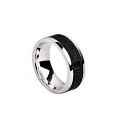 Theodore Unique Carbon Fiber Design Band Men's Ring - Theodore Designs