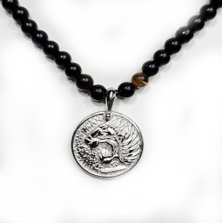 Greek Mythology "The Nemean Lion" in Stainless Steel Pendant