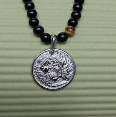 Greek Mythology "The Nemean Lion" in Stainless Steel Pendant