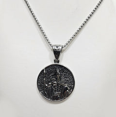 Greek Spartan Worrier Stainlees Steel Pendant and Chain