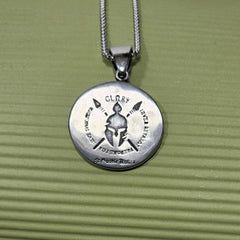 Greek Spartan Worrier Stainlees Steel Pendant and Chain