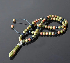 Stone Beaded Men and Healing Point Necklaces