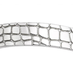 Hoxton London Sterling Silver "Wild Style"  Crocodile Patterned Bangle