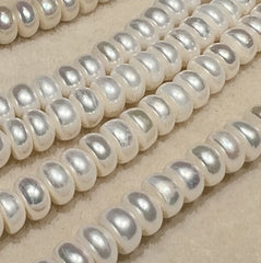 Button White Baroque Freashwater Pearl Necklace