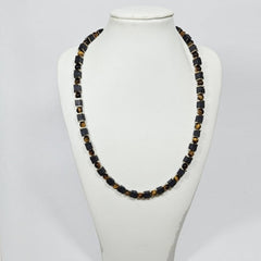 Lava and  Tiger Eye Beaded Necklace