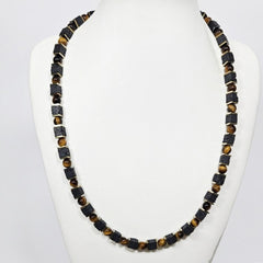 Lava and  Tiger Eye Beaded Necklace