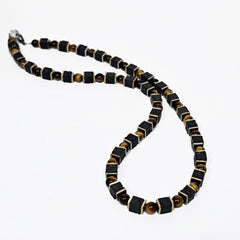 Lava and  Tiger Eye Beaded Necklace