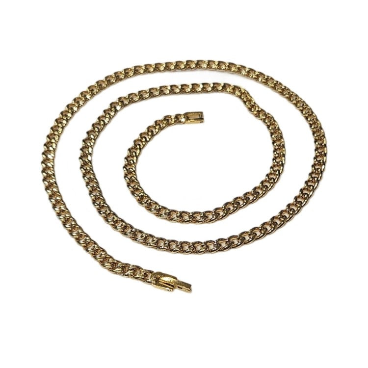 Men’s 5mm Hypoallergenic Gold-Plated Stainless Steel Curb Chain Necklace