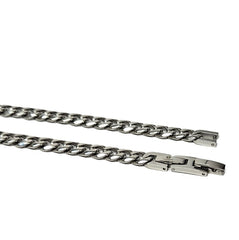 Men’s 7mm Hypoallergenic Stainless Steel Curb Chain Necklace