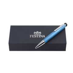 Festina Chronobike Blue & Chrome Ballpoint Pen - Theodore Designs